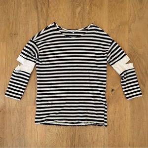SPLENDID Stripe Distressed Sweater